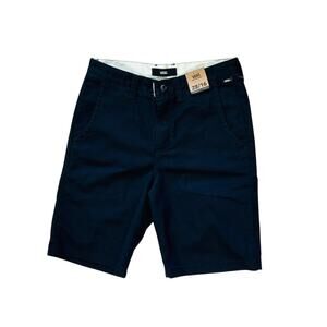 VANS Authentic Stretch Black Chino Big Boy Skater Shorts 16/28‎ NWT Streetwear